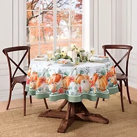 Elrene Home Fashions Pumpkin Harvest Vine Tablecloth