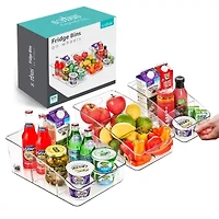 Sorbus Clear Organizing Bins On Wheels 3-pc. Storage Bin