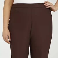 Alfred Dunner Classics Womens Plus Slim Pull-On Pants