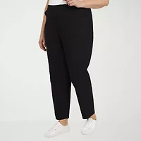 Alfred Dunner Classics Womens Plus Slim Pull-On Pants