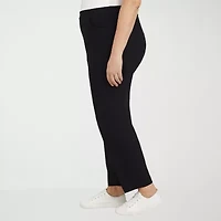 Alfred Dunner Classics Womens Plus Slim Pull-On Pants