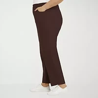 Alfred Dunner Classics Womens Plus Slim Pull-On Pants