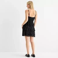 by&by Womens Juniors Fit + Flare Dress