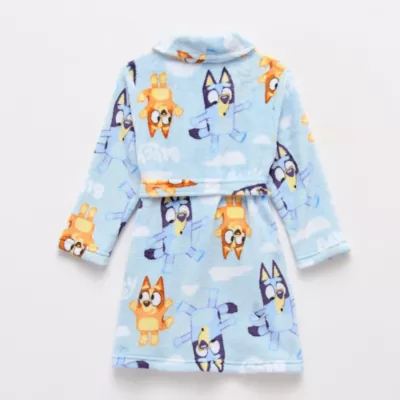Boys Plush Long Sleeve Mid Length Bluey Robe