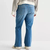 Arizona Womens Juniors Plus High Rise Curvy Fit Jean