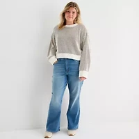 Arizona Womens Juniors Plus High Rise Curvy Fit Jean