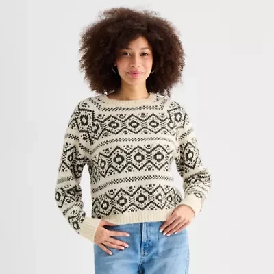 a.n.a Womens Crew Neck Long Sleeve Pullover Sweater