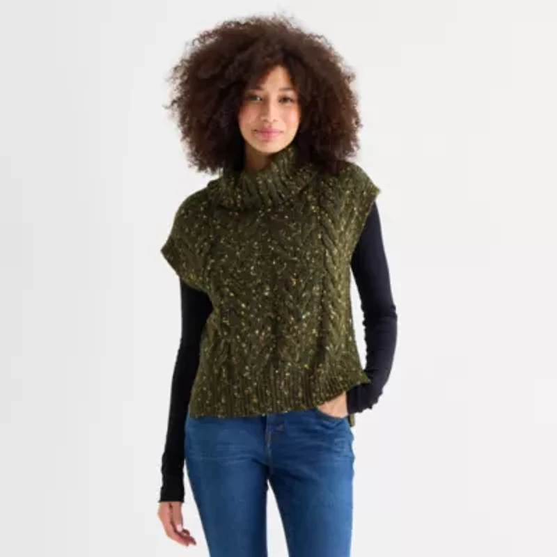 a.n.a Womens Turtleneck Sweater Vest
