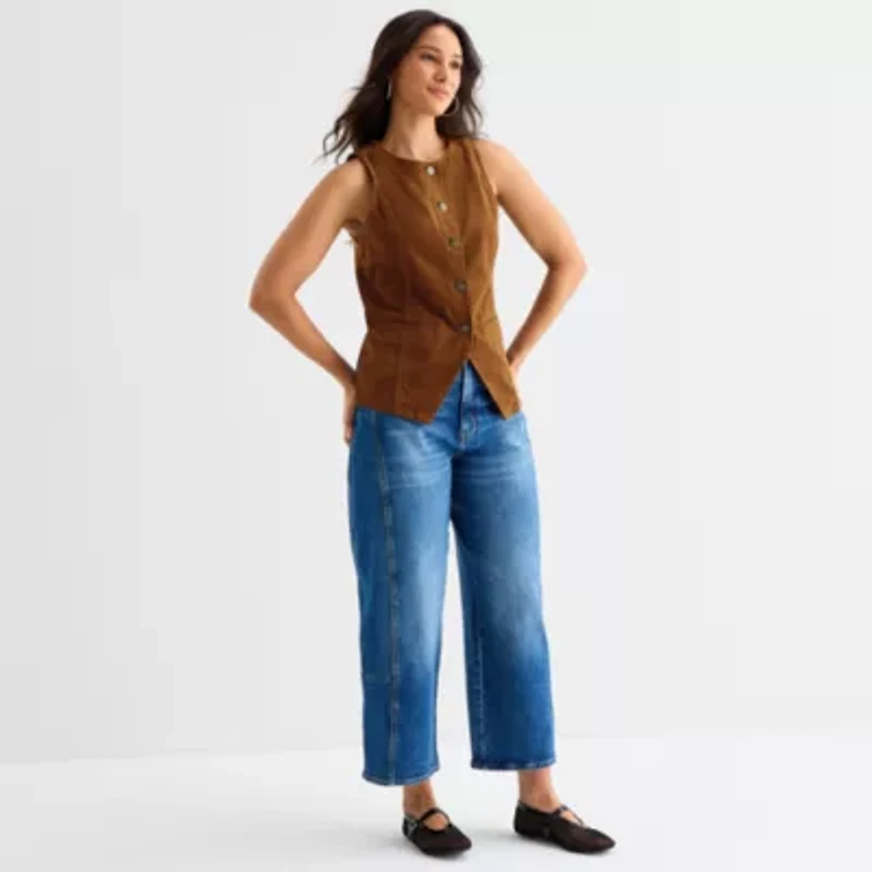 a.n.a Womens Round Neck Vest