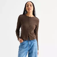 a.n.a Womens Crew Neck Long Sleeve T-Shirt