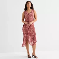 a.n.a Womens Draped Neck Sleeveless Blouse