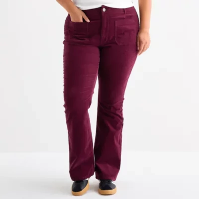a.n.a Womens Highest Rise Flare Corduroy Pant Plus