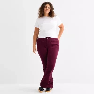 a.n.a Womens Highest Rise Flare Corduroy Pant Plus