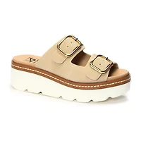 Dirty Laundry Stanton Womens Adjustable Strap Footbed Sandals