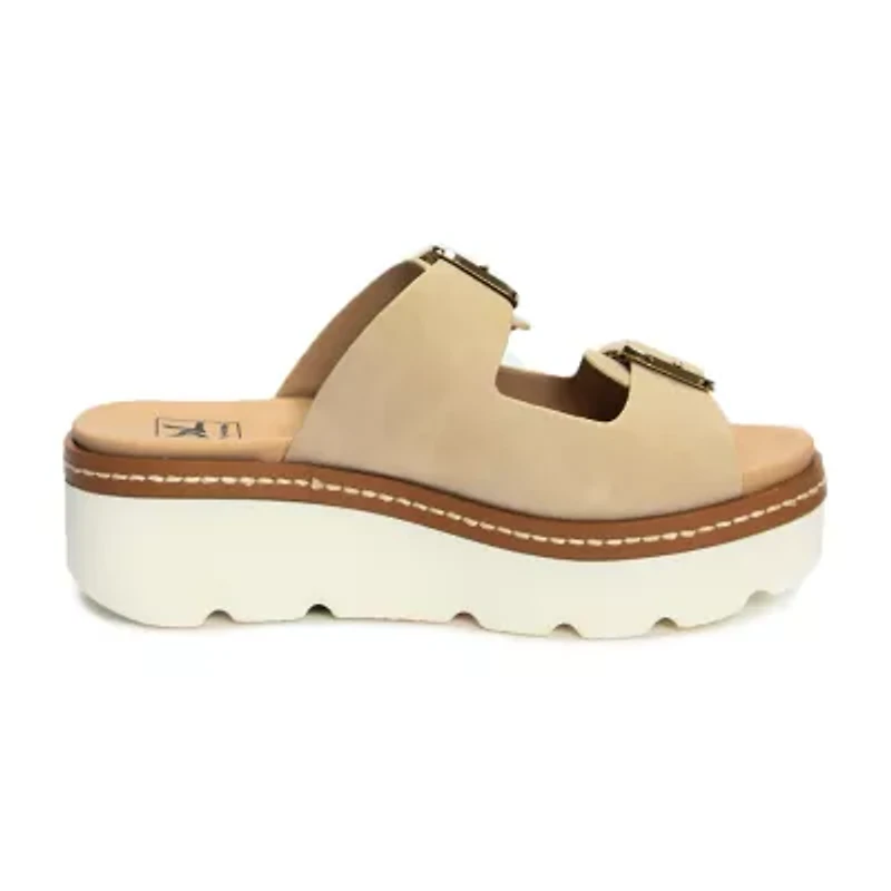 Dirty Laundry Stanton Womens Adjustable Strap Footbed Sandals