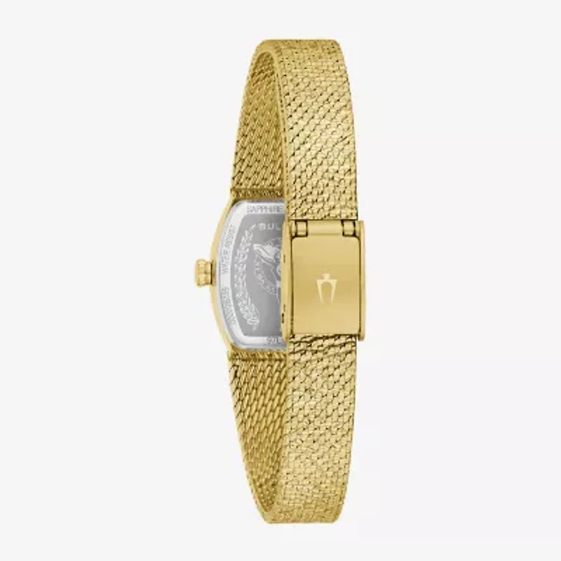 Bulova Womens Gold Tone Stainless Steel Bracelet Watch 97l184