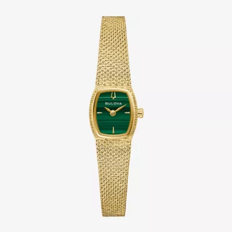 Bulova Womens Gold Tone Stainless Steel Bracelet Watch 97l184