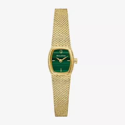 Bulova Womens Gold Tone Stainless Steel Bracelet Watch 97l184