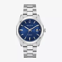 Bulova Mens Automatic Silver Tone Stainless Steel Bracelet Watch 96b436