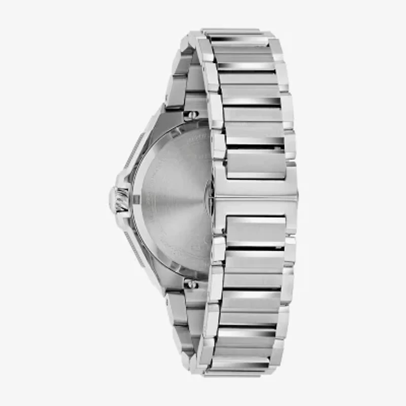 Bulova Mens Silver Tone Stainless Steel Bracelet Watch 98b456