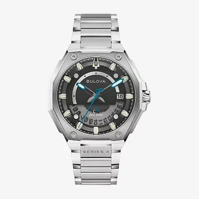 Bulova Mens Silver Tone Stainless Steel Bracelet Watch 98b456