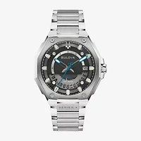 Bulova Mens Silver Tone Stainless Steel Bracelet Watch 98b456