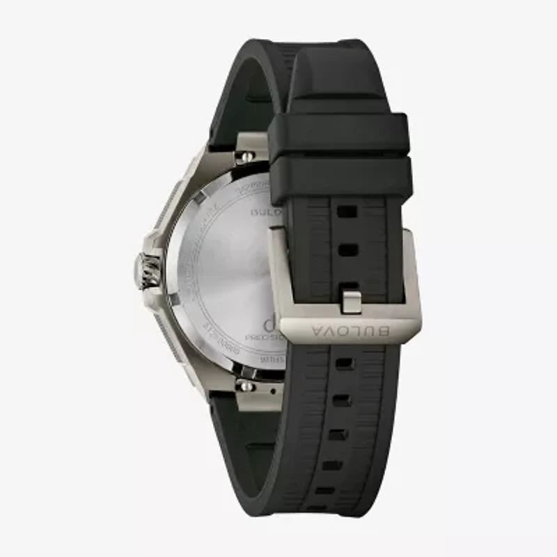 Bulova Mens Black Strap Watch 98b457
