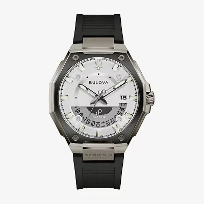Bulova Mens Black Strap Watch 98b457