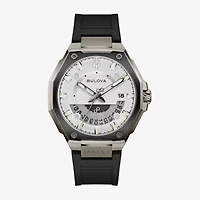 Bulova Mens Black Strap Watch 98b457