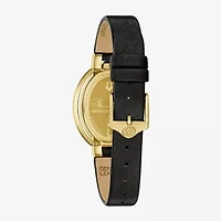Bulova Womens Diamond Accent Black Stainless Steel Strap Watch 97p180