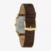 Bulova Mens Brown Leather Strap Watch 97b235