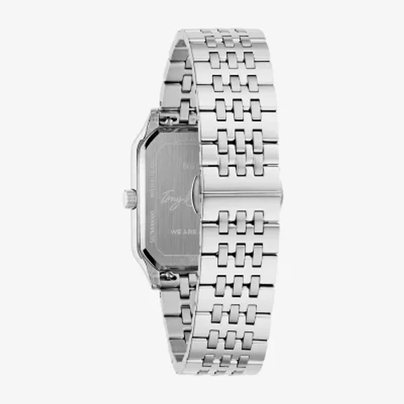 Bulova Mens Silver Tone Stainless Steel Bracelet Watch 96b471