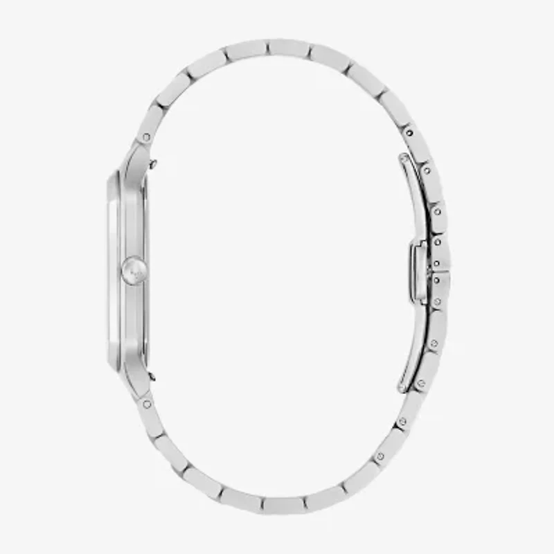 Bulova Mens Silver Tone Stainless Steel Bracelet Watch 96b471
