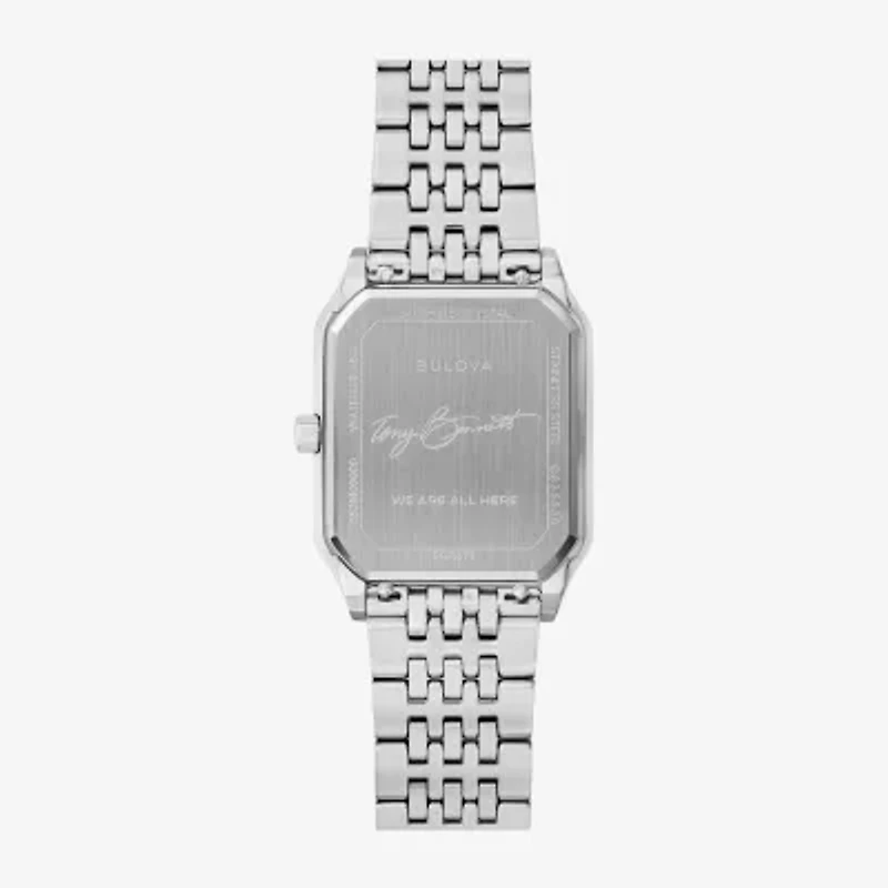 Bulova Mens Silver Tone Stainless Steel Bracelet Watch 96b471