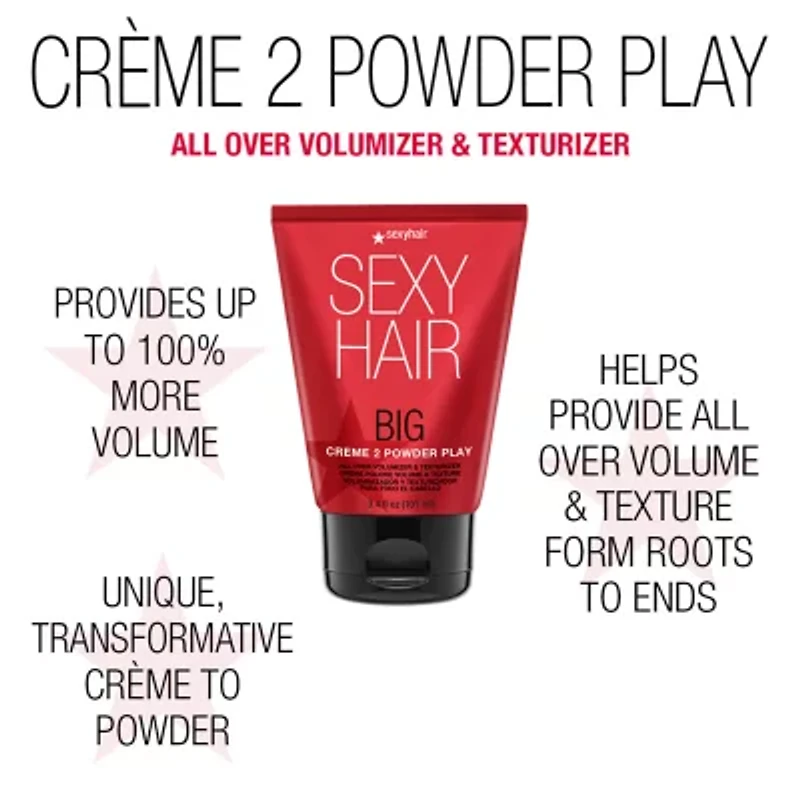 Sexy Hair Big Creme To Powder Play Hair Cream 3.4 oz.