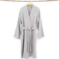 Linum Home Textiles Personalized Smyrna Bathrobe Unisex Adult Long Sleeve Length Robe