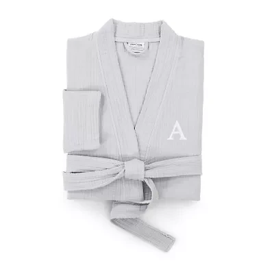 Linum Home Textiles Personalized Smyrna Bathrobe Unisex Adult Long Sleeve Length Robe