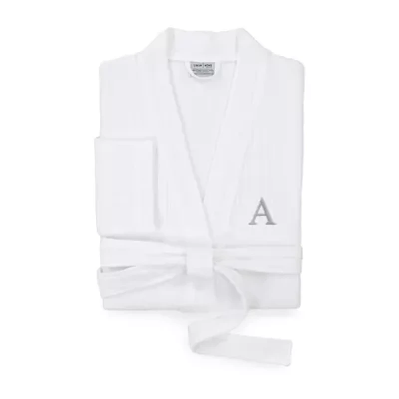 Linum Home Textiles Personalized Smyrna Bathrobe Unisex Adult Long Sleeve Length Robe