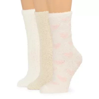 Cuddl Duds Whispersoft Womens 3 Pair Crew Socks