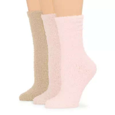 Cuddl Duds Whispersoft Womens 3 Pair Crew Socks