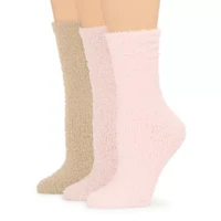 Cuddl Duds Whispersoft Womens 3 Pair Crew Socks