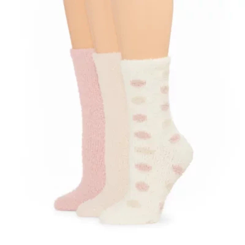 Cuddl Duds Whispersoft Womens 3 Pair Crew Socks