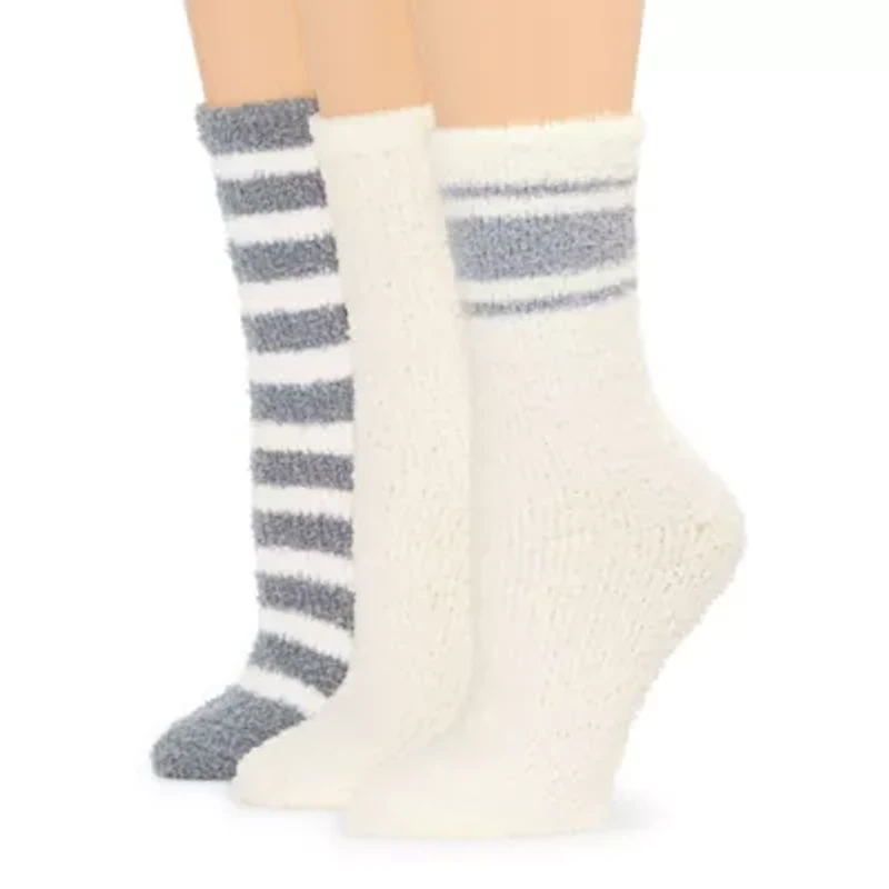 Cuddl Duds Whispersoft Womens 3 Pair Crew Socks