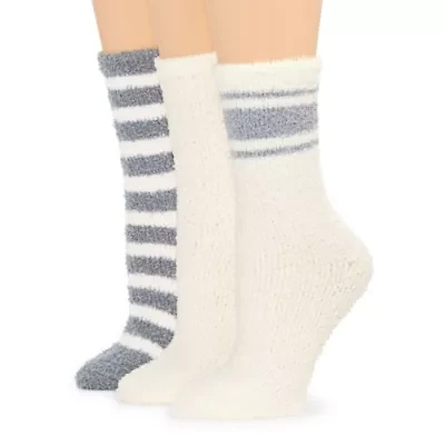Cuddl Duds Whispersoft Womens 3 Pair Crew Socks
