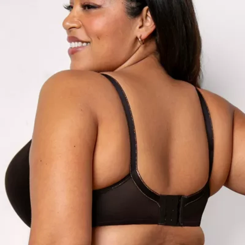 Curvy Couture Shimmer Unlined Underwire Bra- 1374