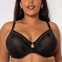 Curvy Couture Shimmer Unlined Underwire Bra- 1374