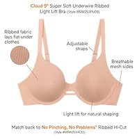 Warners Cloud 9 Lift Underwire Full Coverage Bra Wrw253pu09