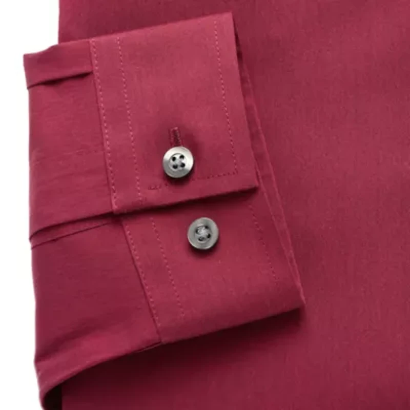 J. Ferrar Trutemp365 Mens Slim Fit Wrinkle Free Long Sleeve Dress Shirt