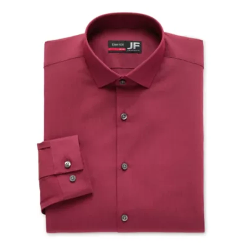 J. Ferrar Trutemp365 Mens Slim Fit Wrinkle Free Long Sleeve Dress Shirt