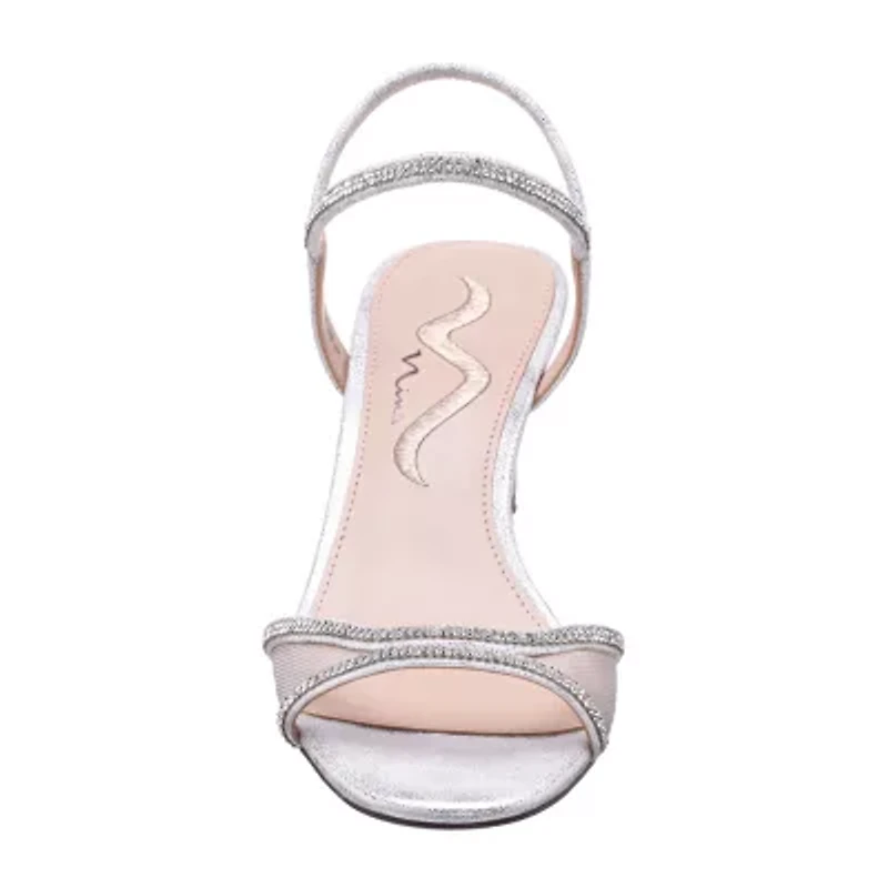 I. Miller Barron Womens Square Open Toe Flared Heel Pumps